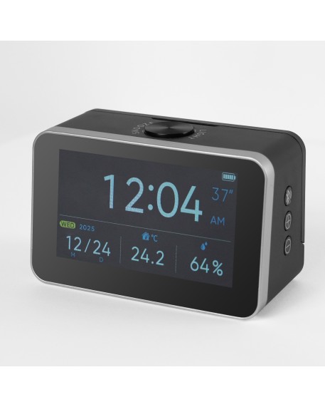Smart Bluetooth Thermometer Monitor | Wireless Body Temperature Patch with Fever Alarm, Indoor Temp Humidity Display & Alarm Clock